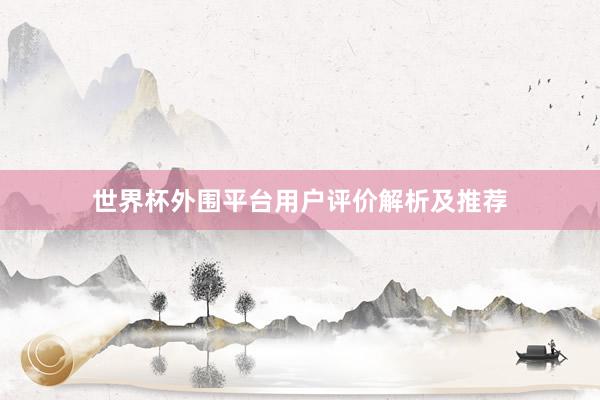 世界杯外围平台用户评价解析及推荐
